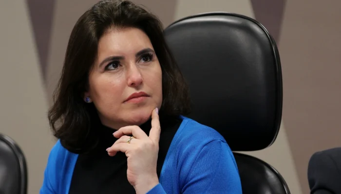 A Presidente Da Comissão, Simone Tebet, Durante O Debate Sobre a Proposta De Emenda à Constituição, Que Institui a Reforma Tributária, Na Reunião Da Comissão De Constituição E Justiça (CCJ)