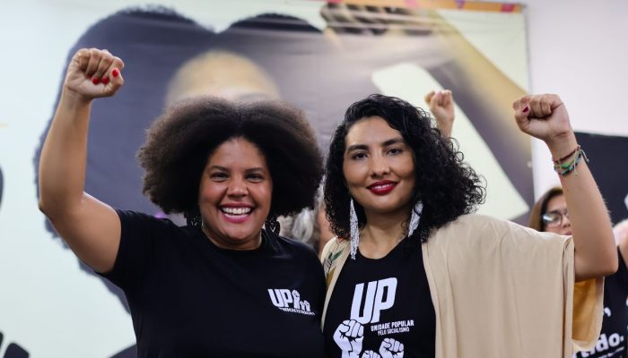 Candidata à Presidência, Samara Martins (UP), e sua vice, Raquel Bricio (UP) - Divulgação UP